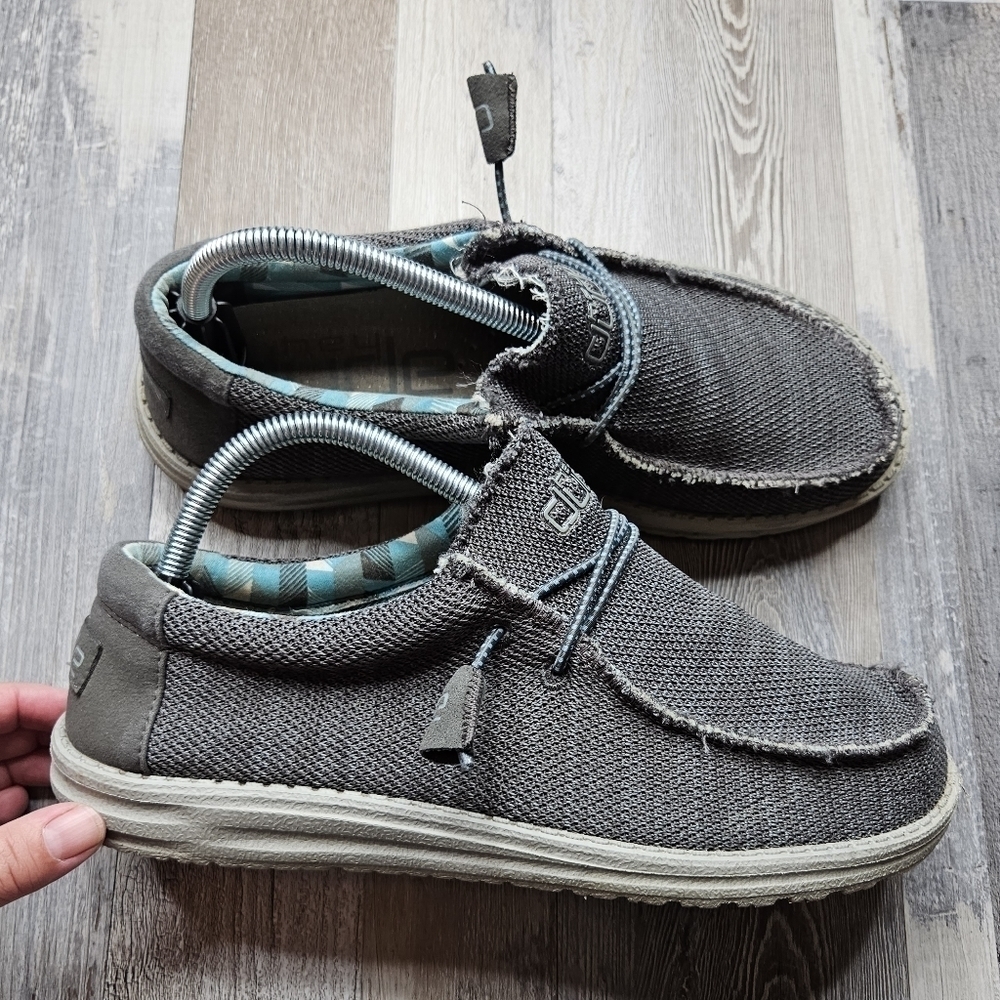 Hey Dude Wally Soxs Charcoal Men's 8